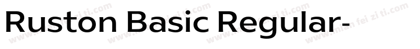 Ruston Basic Regular字体转换